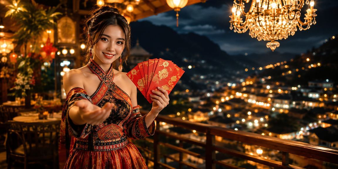Phố đêm Sapa với ánh đèn đỏ lung linh